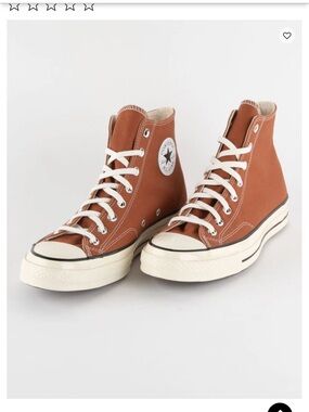 NWOT chuck taylor Converse High Top Sneakers - Burnt Orange with Cream Sole